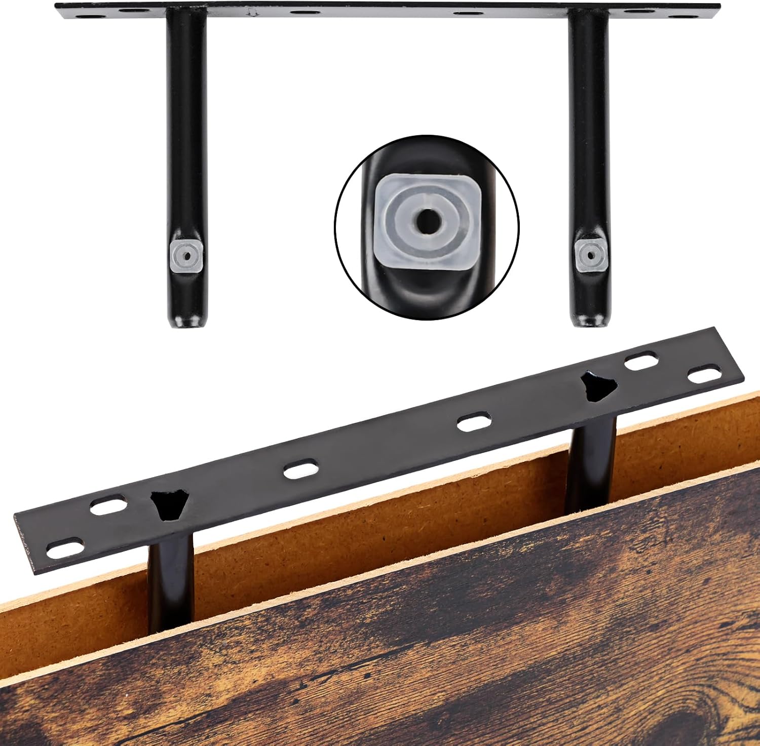 Fixwal 158 In Floating Shelves Set of 6 Rustic Brown