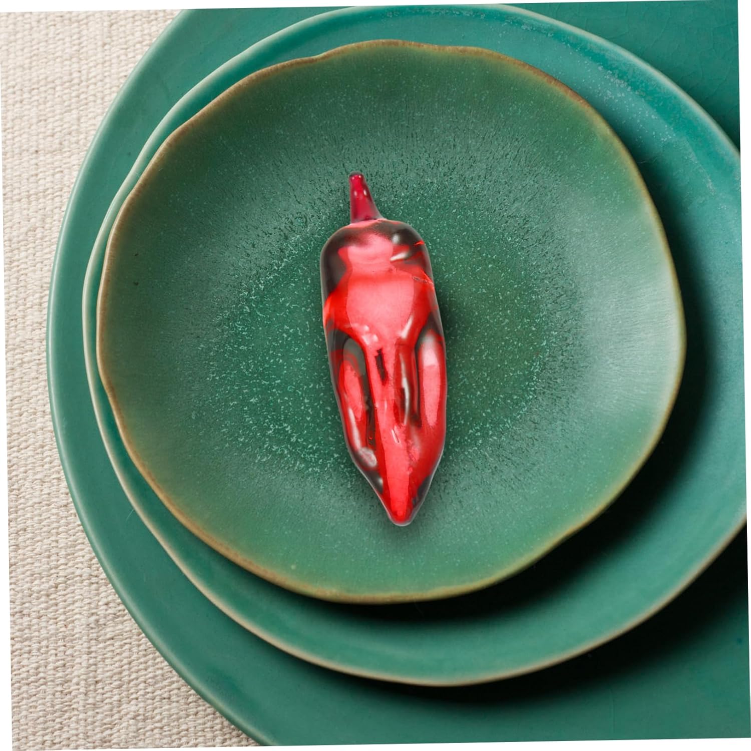 Cabilock Realistic Chili Pepper Crystal Figurine Decor