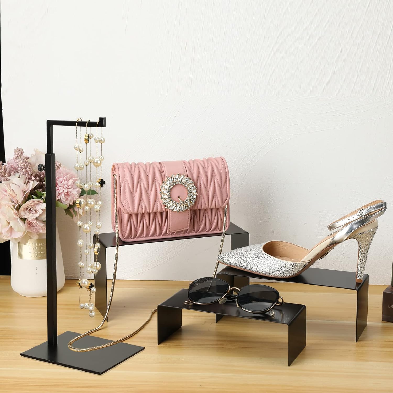 Stainless Steel Purse Display Stand Set