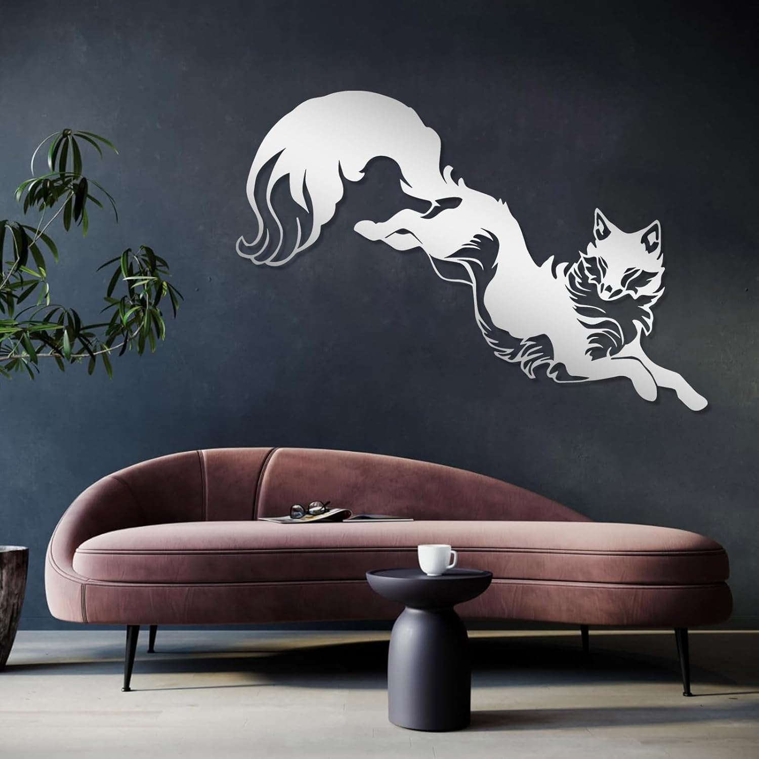 LARNT Metal Fox Wall Art 12X30 Wall Decor