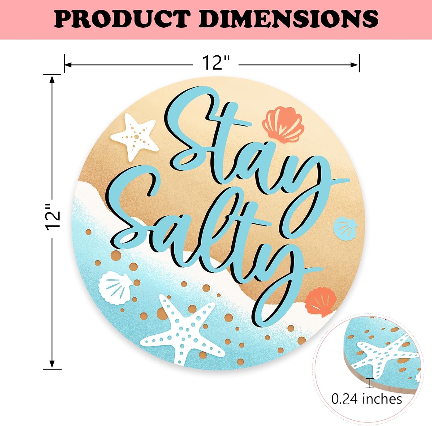 Bolisom Spring Summer Sea Front Door Sign