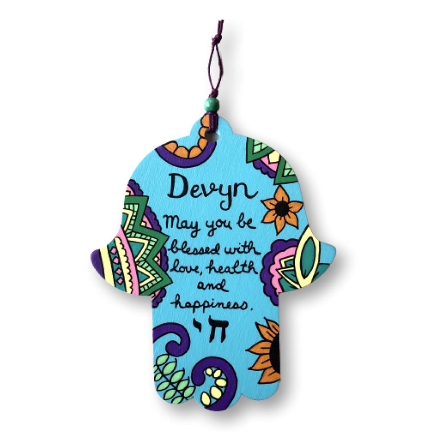 Personalized Hamsa and Mezuzah Jewish Gift Set