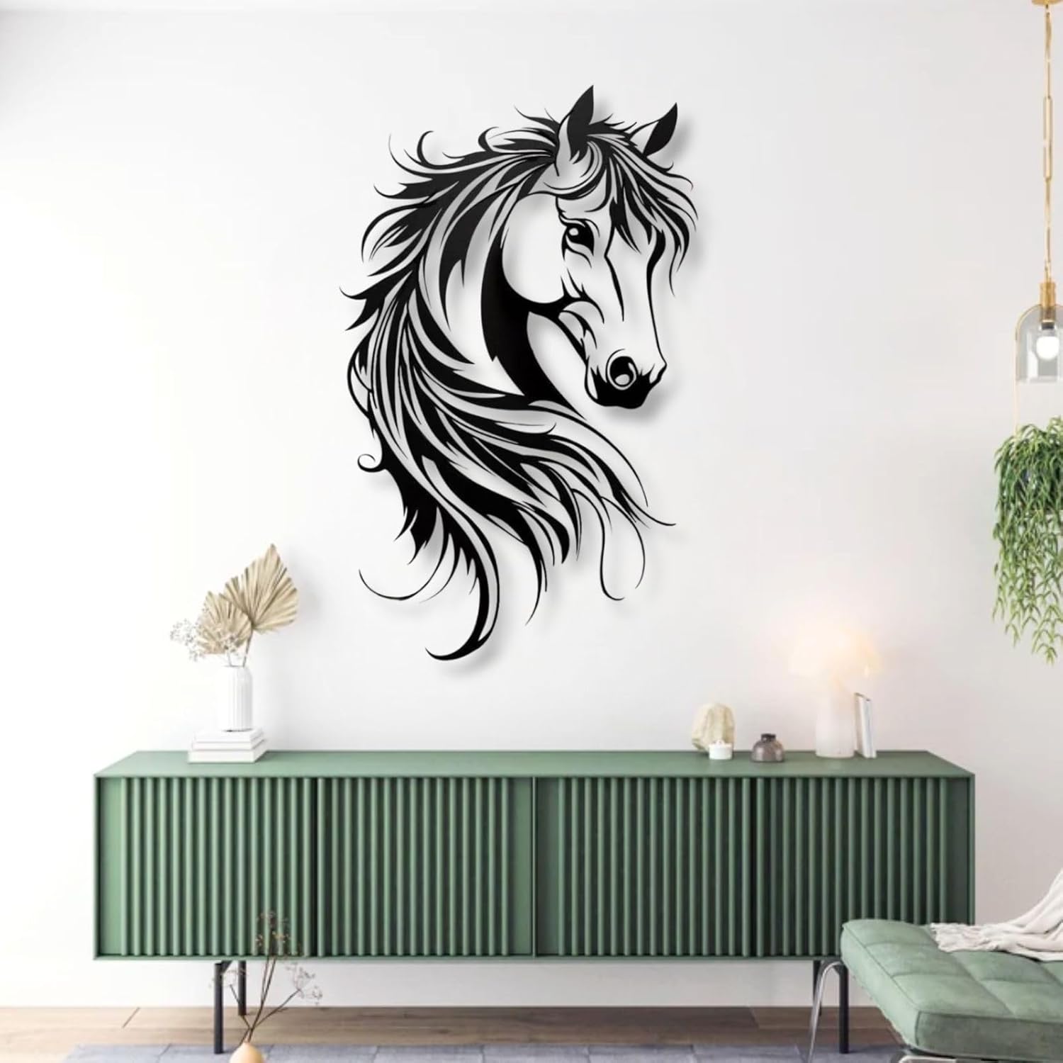 Huefoam Horse Metal Wall Art Decor Sculpture