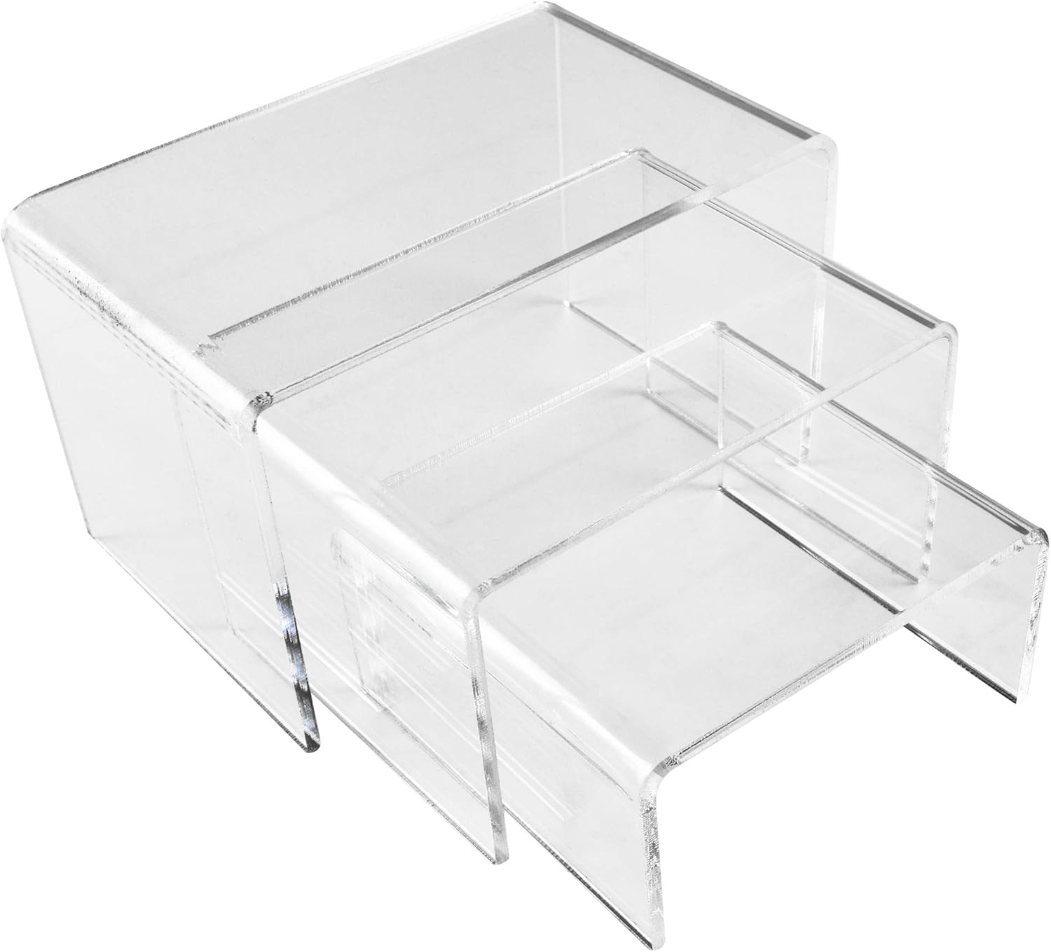 Super Z Outlet Clear Acrylic Riser Jewelry Display Set of Three