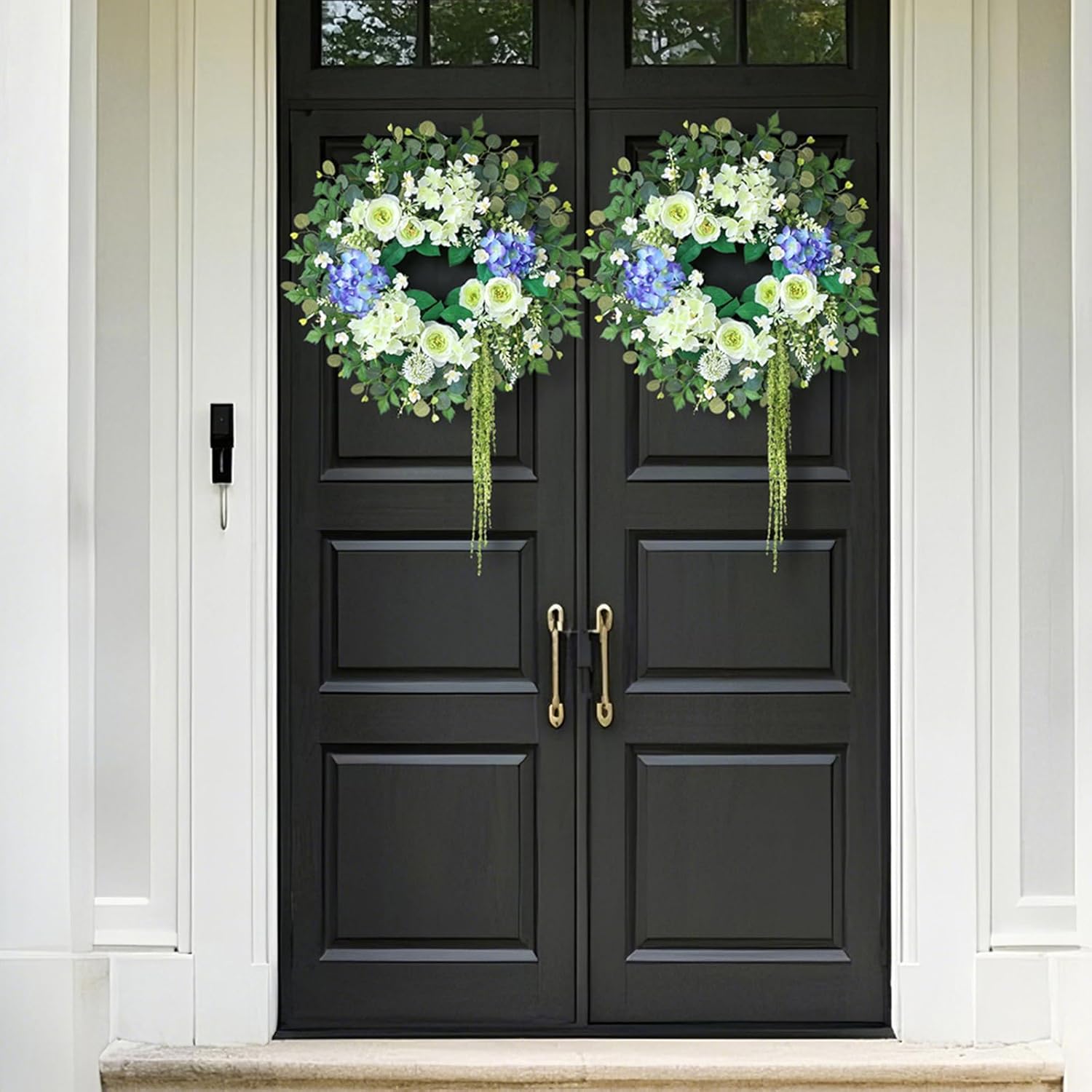 26 Inch Hydrangea Eucalyptus Wreath for Front Door