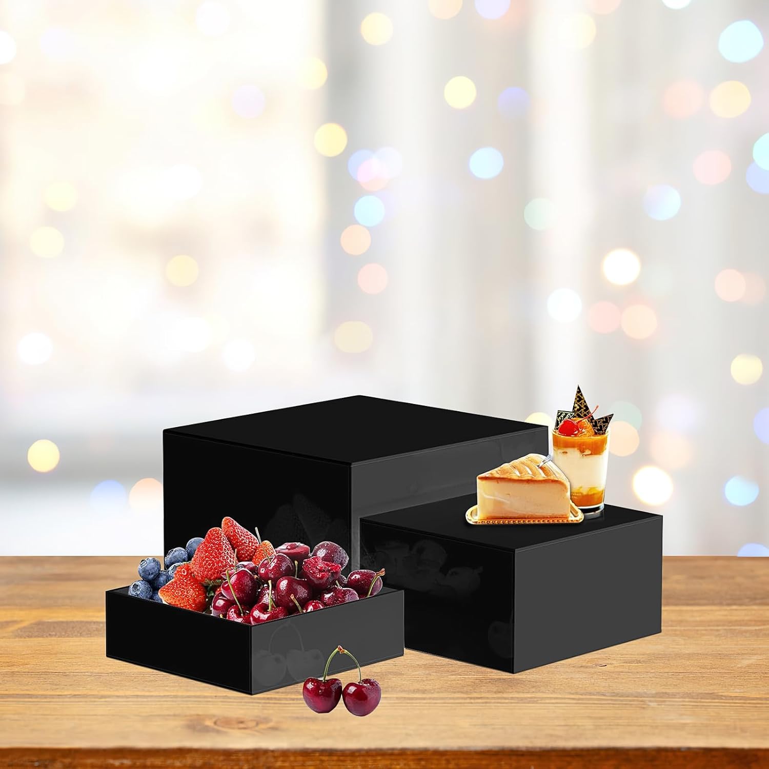 6 Pcs Acrylic Buffet Risers for Display