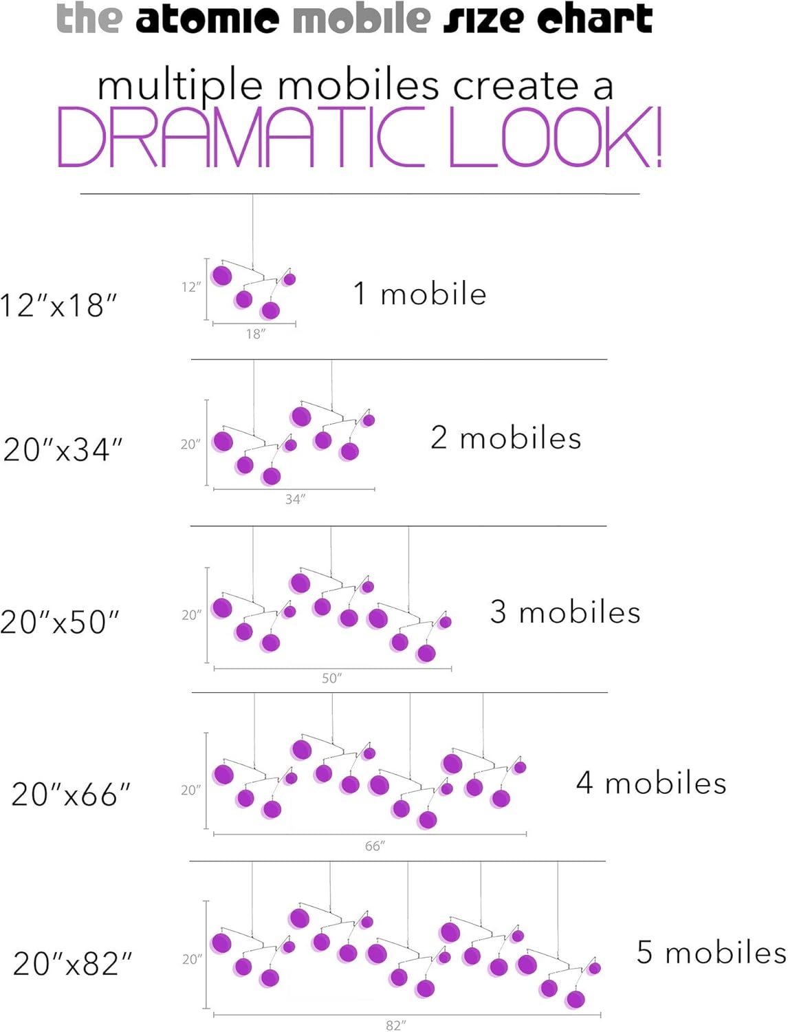Modern Clear Purple Kinetic Art Mobile