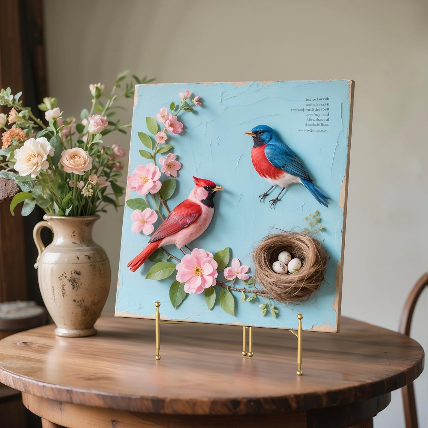 Foldable Metal Plate Stand for Home Decor