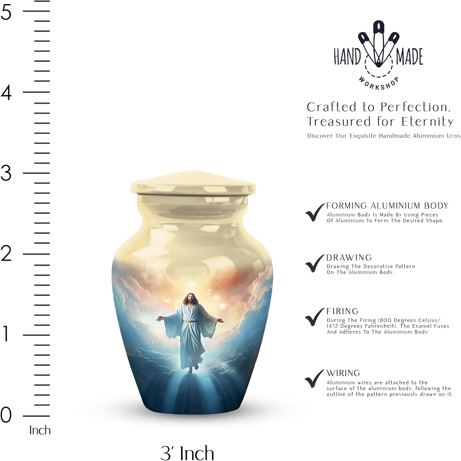 Miniature Urns for Ashes Keepsakes - Pack of 4