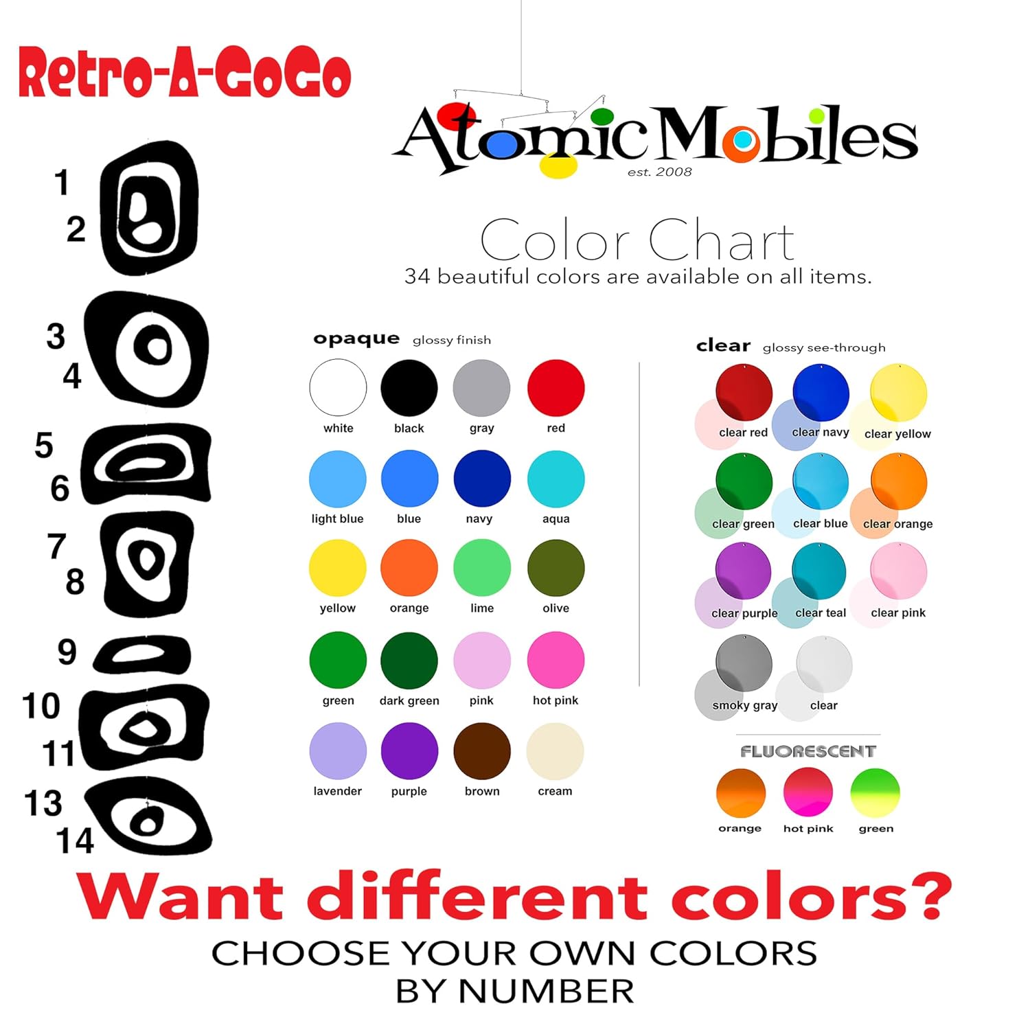 Groovy Retro-A-GoGo Hanging Mobile - 9x48