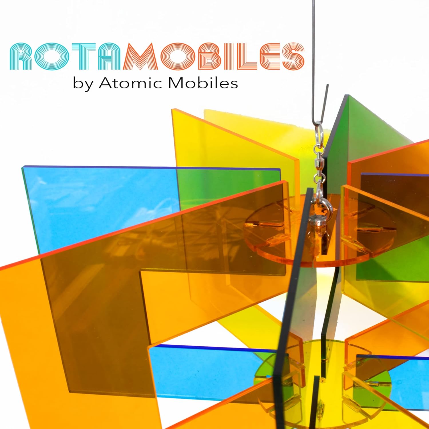 Atomic Mobiles Kinetic Art Pendant Space Age Modern Decor