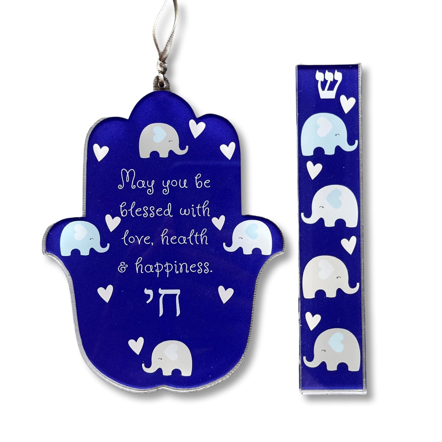 Hamsa and Mezuzah Gift Set for Baby Naming Weddings Housewarming and Birthdays