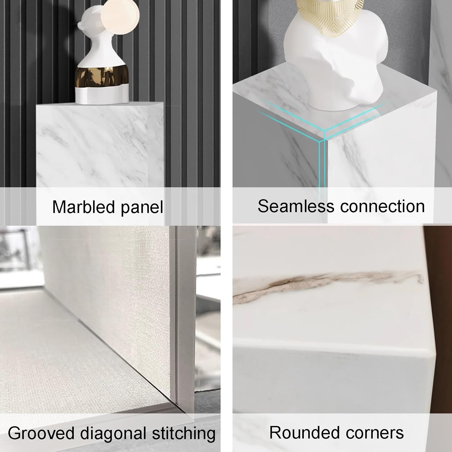 Pedestal Stand Cube Display Risers for Weddings Parties Black 30x30x60cm