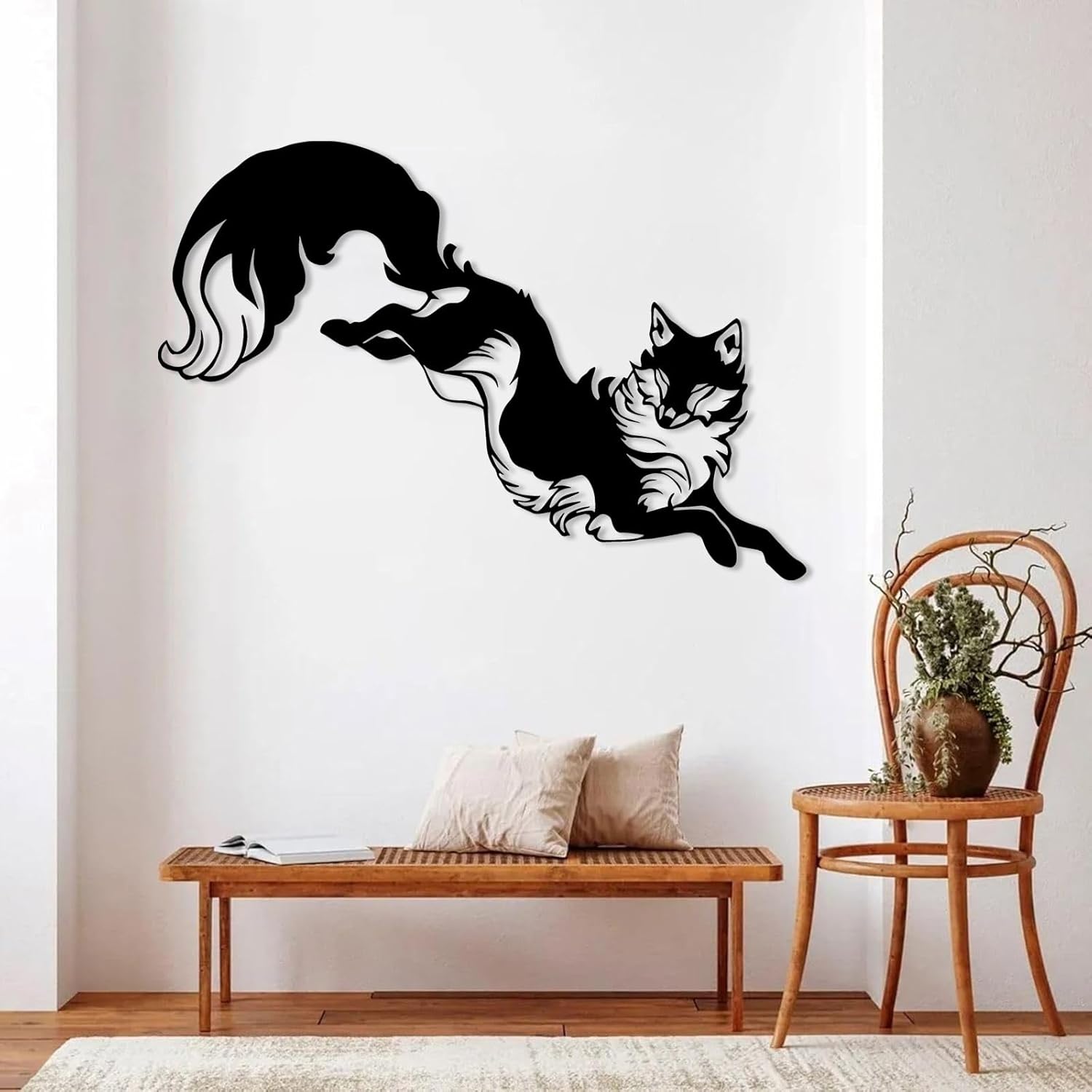 LARNT Metal Fox Wall Art 12X30 Wall Decor