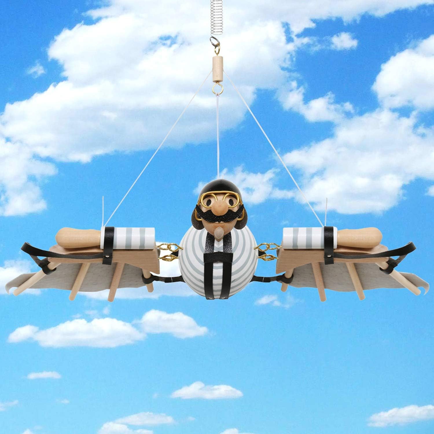 Wooden Bouncing Flying Man Vintage Mobile