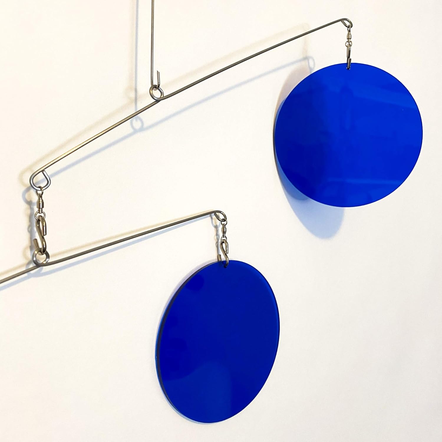 Modern Kinetic Art Mobile - Navy Blue Clear Design