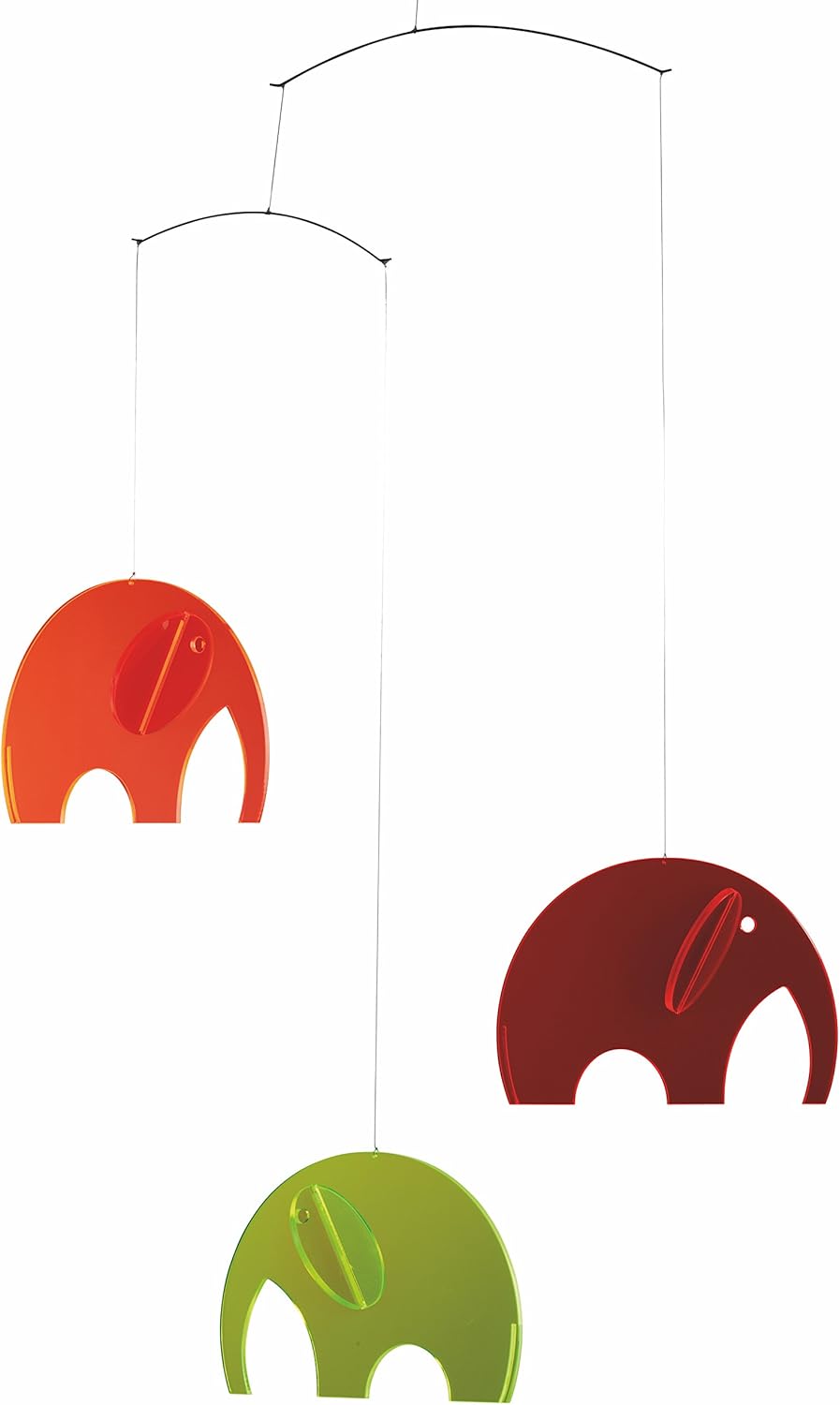 Elephant Plexi Hanging Mobile - 24 Inches Handmade