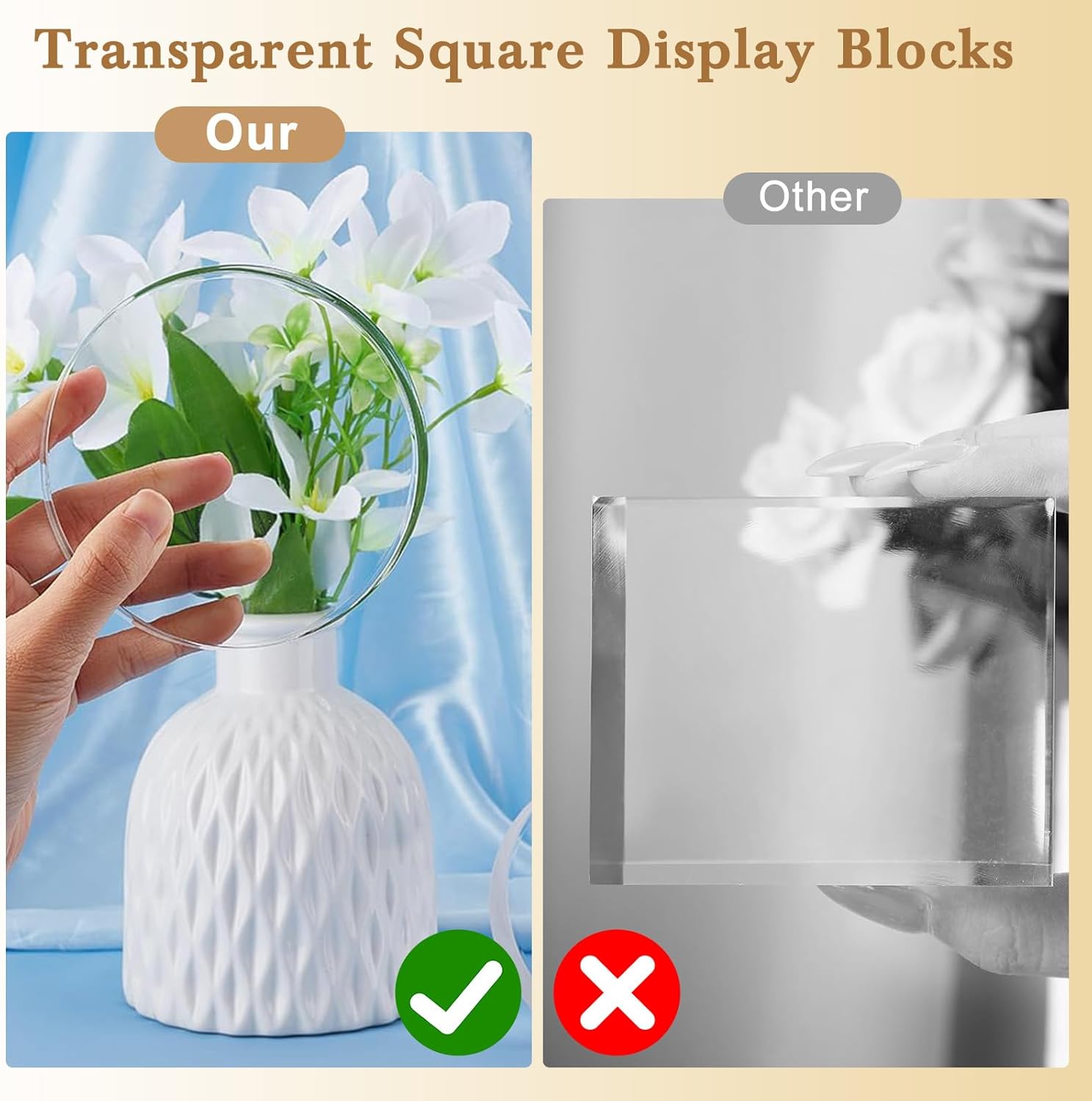 4Pcs Acrylic Blocks for Display