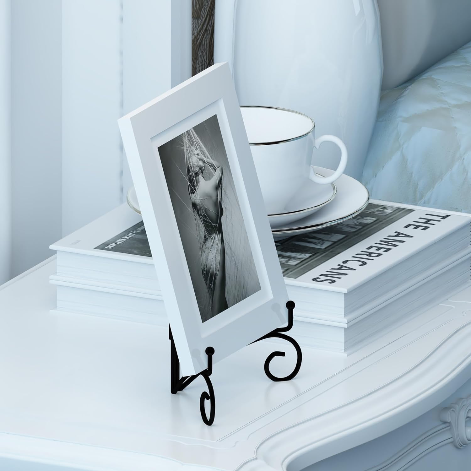 10 Inch Display Plate Stand with Folding Design 2-Pack Black
