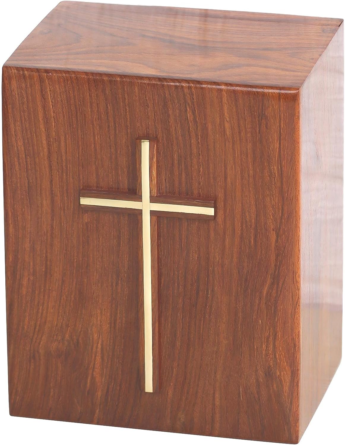Rosewood Brass Cross Urns for Male and Female