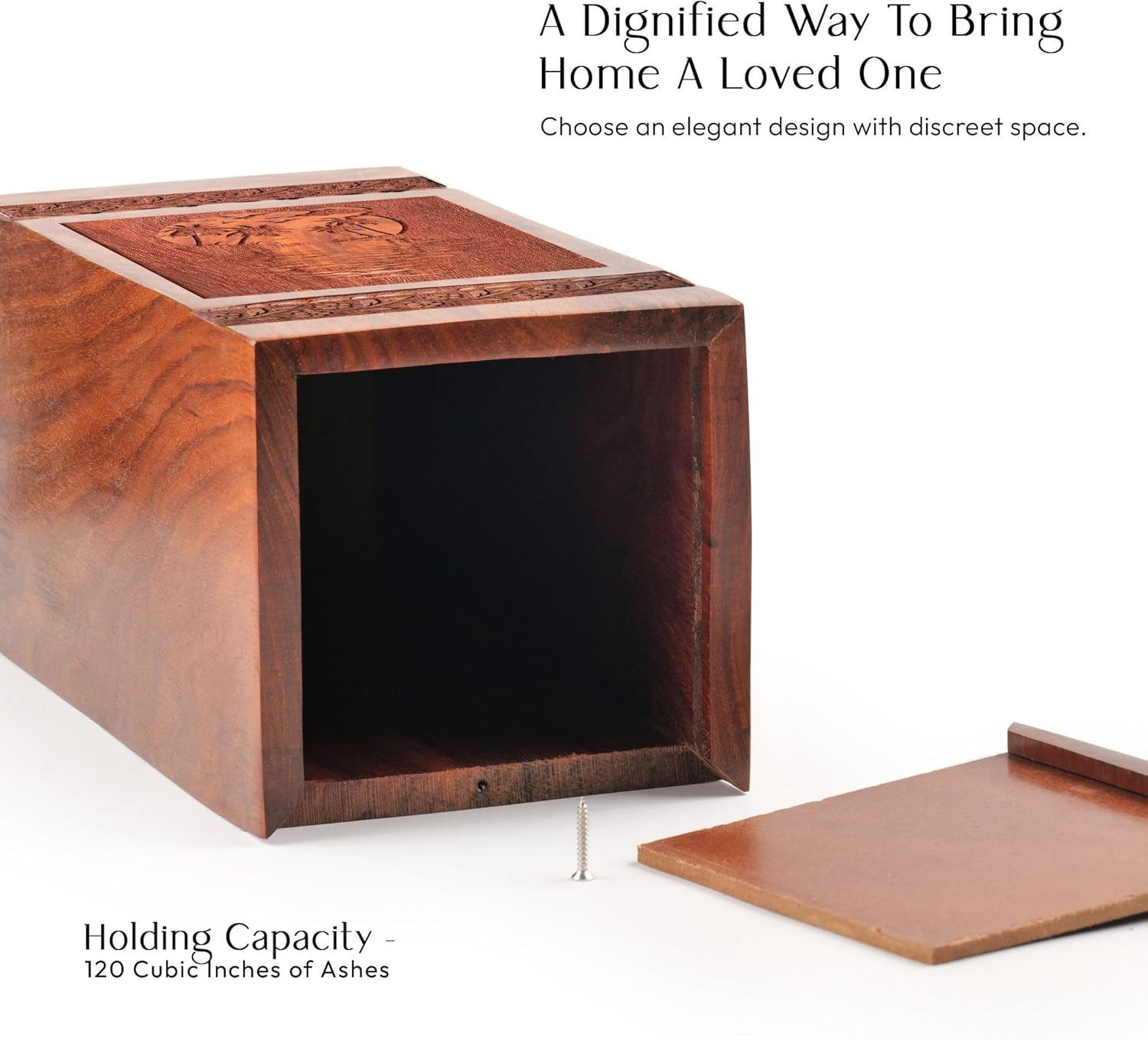 Sunset Urn for Human Ashes - 8 Inch Wooden Urn