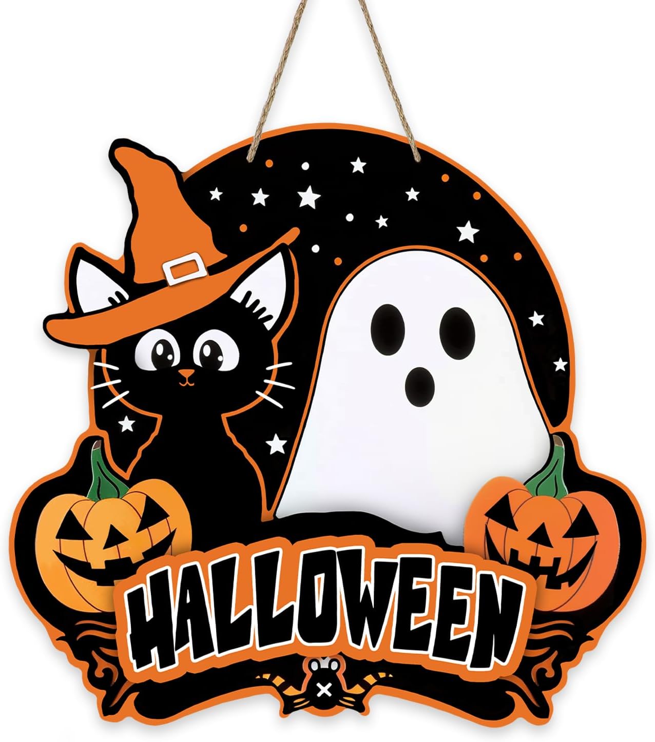 Bolisom Halloween Door Wreath Sign Decor
