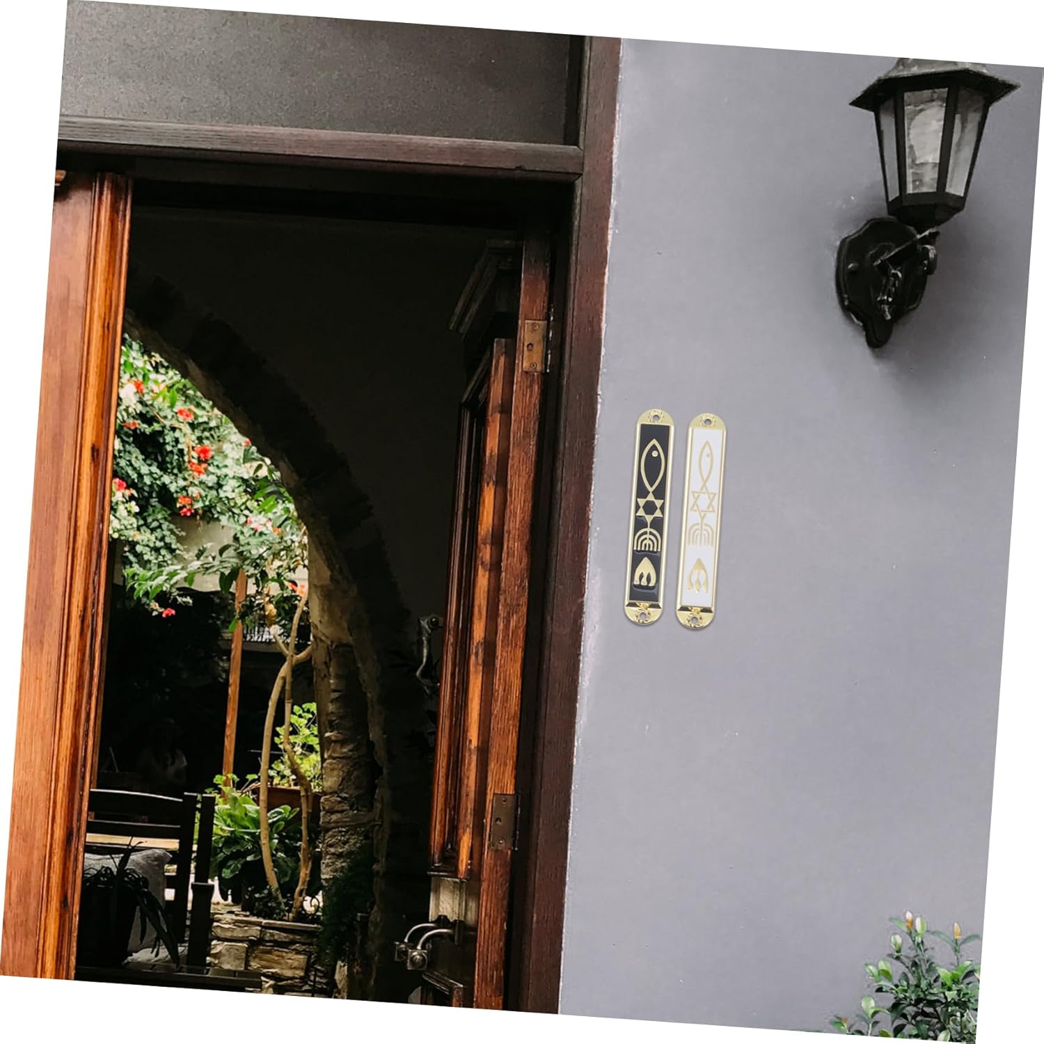 Ciieeo 2pc Door Mezuzah Case Decor