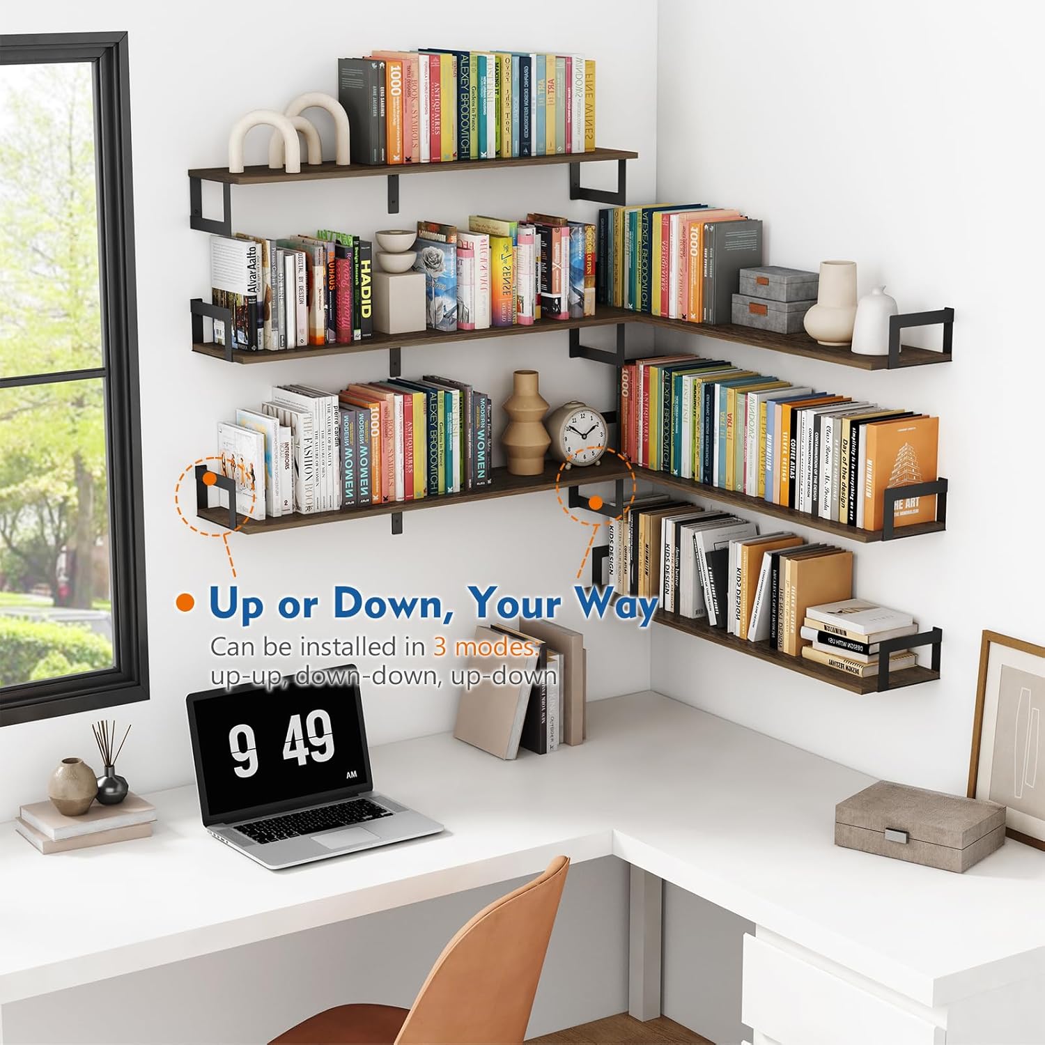 Harwaya Floating Shelves 36 In 8 In Deep Set of 3
