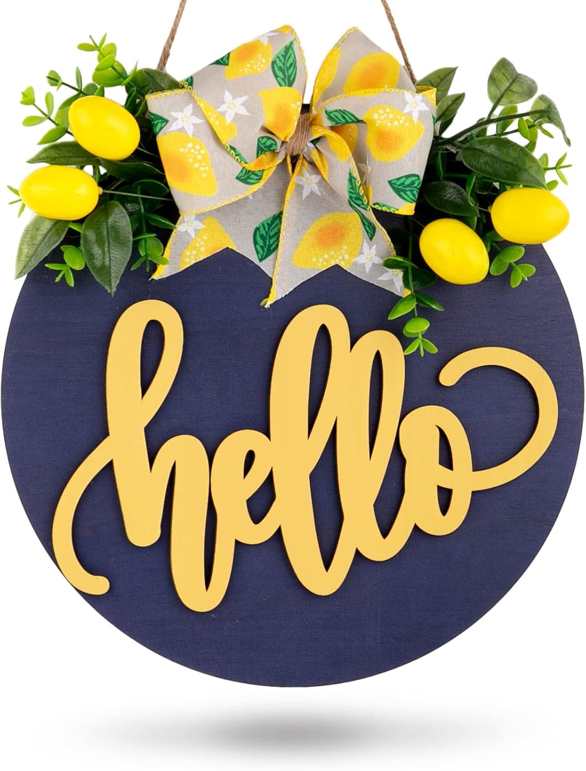 Whaline 3D Hello Summer Wooden Welcome Sign with Bowknot