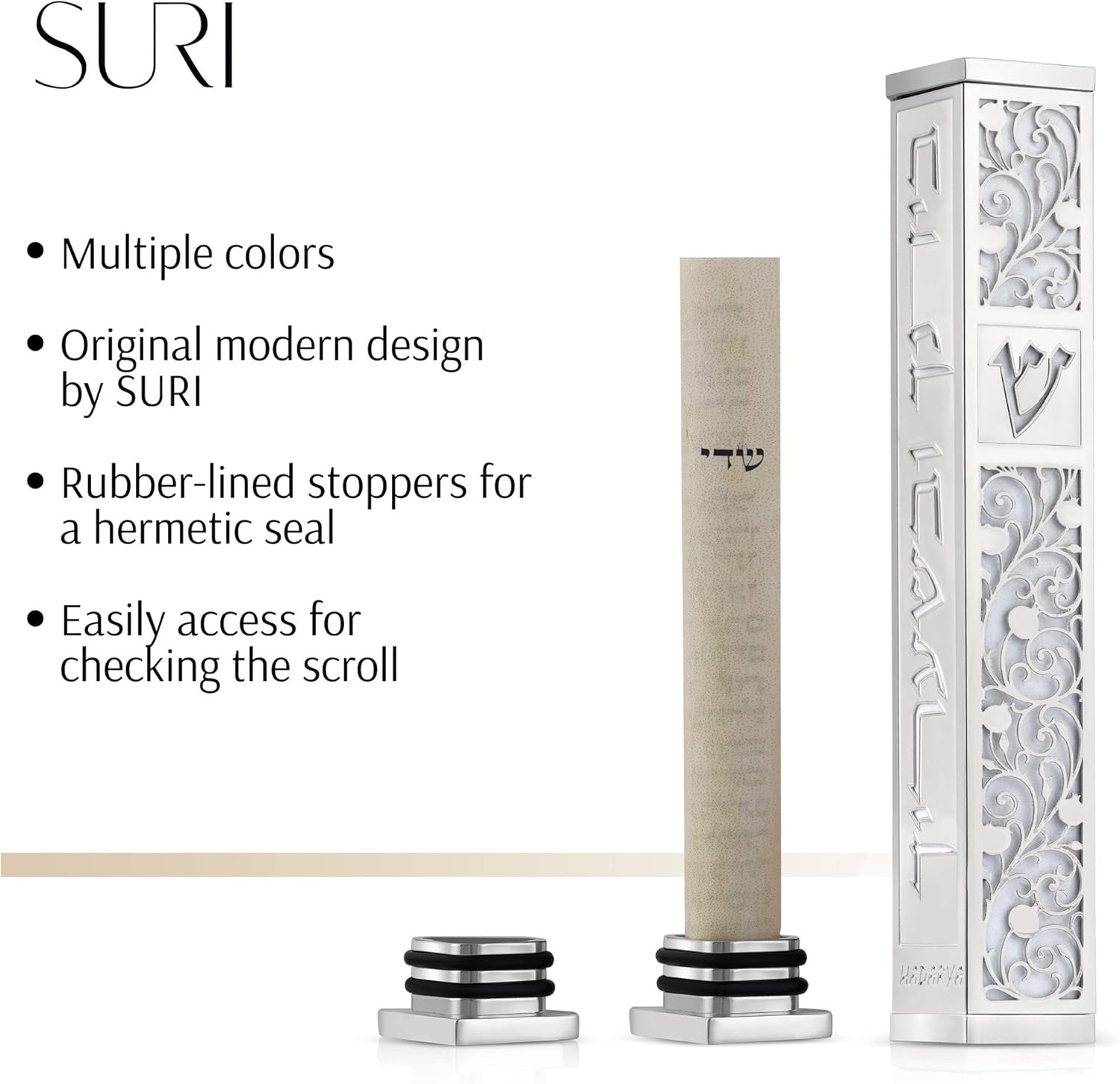 SURI Mezuzah Door Ornament - Modern Jerusalem Design