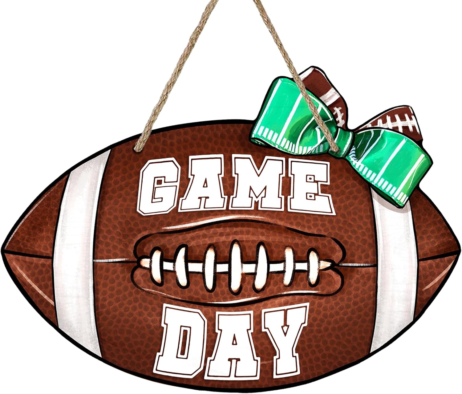 Deroro Football Game Day Sign Front Door Decor