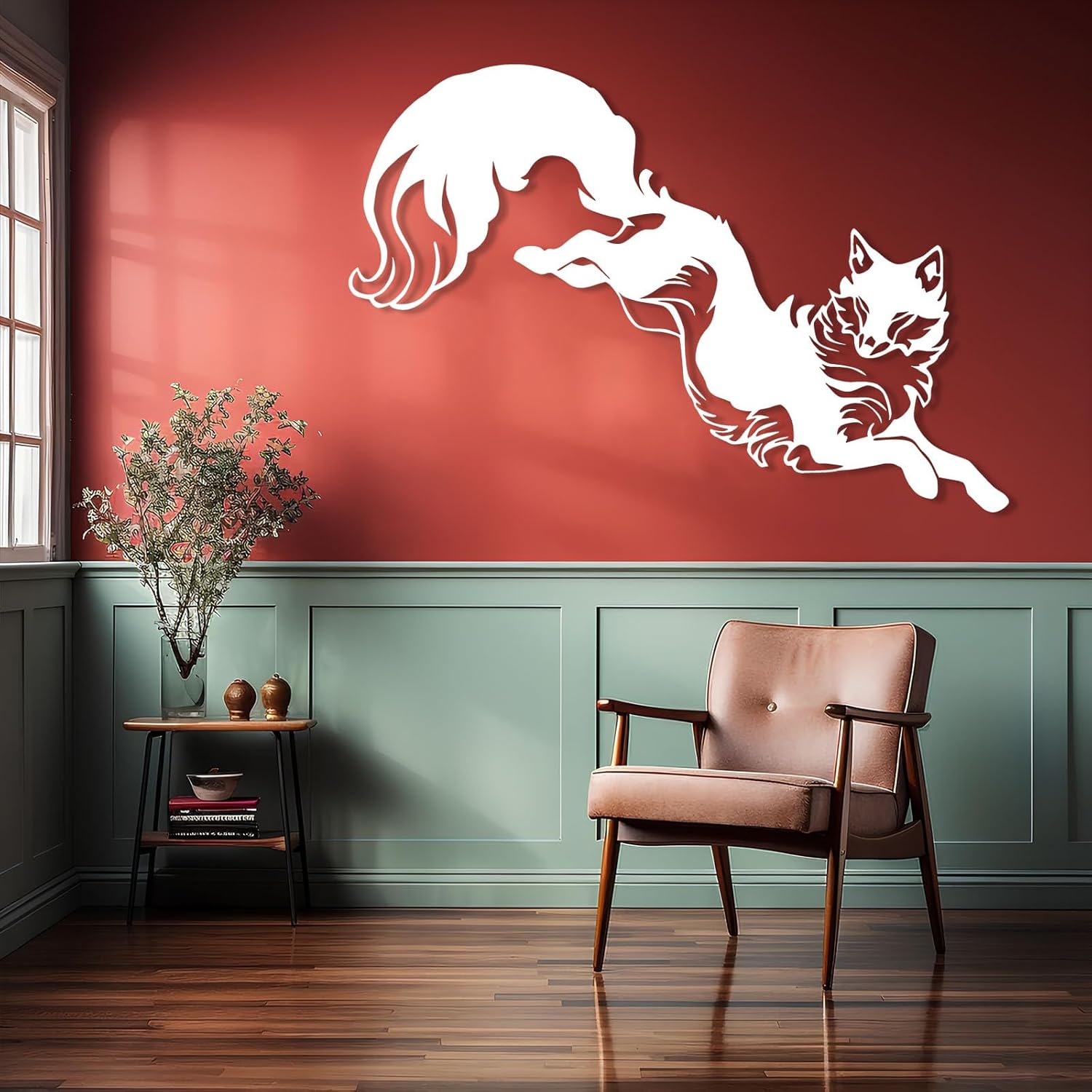 LARNT Metal Fox Wall Art 12X30 Wall Decor