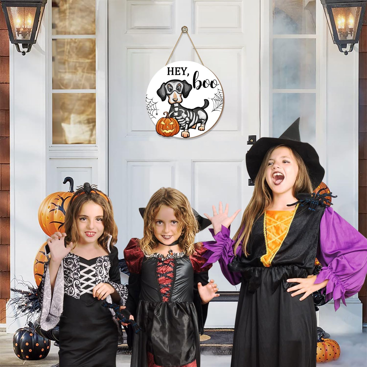 Halloween Ghost Dog Door Hanging Sign Decor