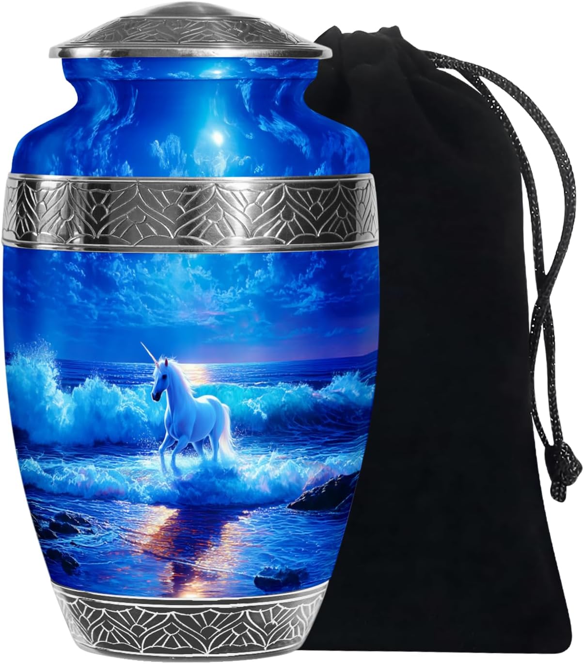 Unicorn Ashes Urn - 10 Inch Cremation Urn for Adults