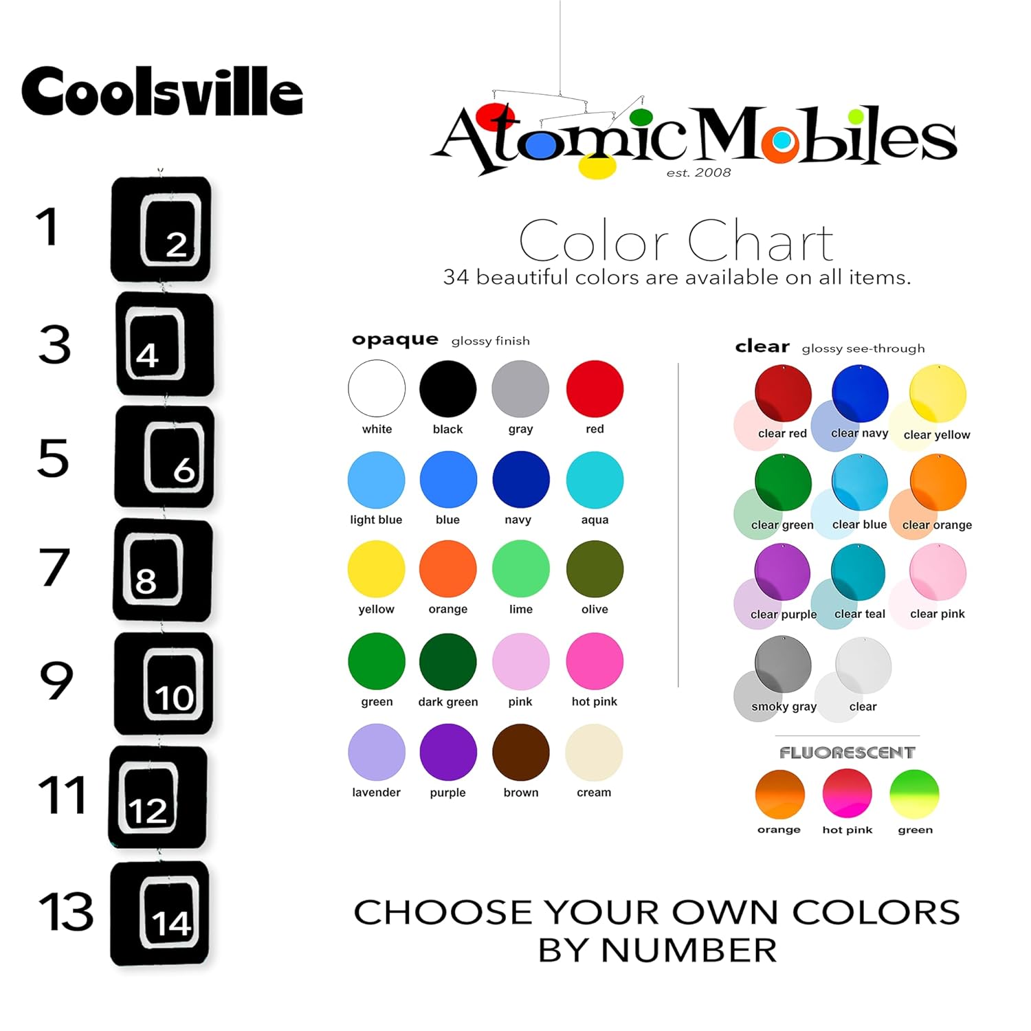 Delightful Coolsville Hanging Art Mobile 6x45 Wind Chimes