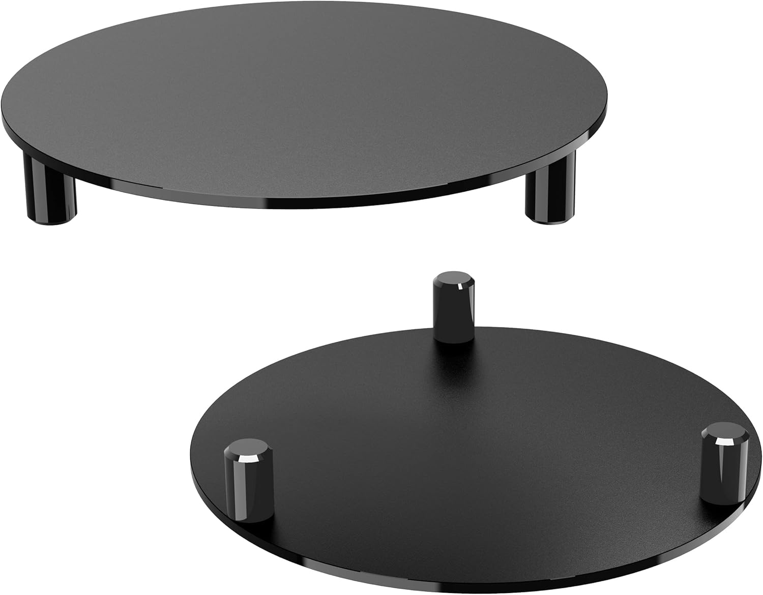 Modern Acrylic Display Riser 10 Inch 2-Pack Black