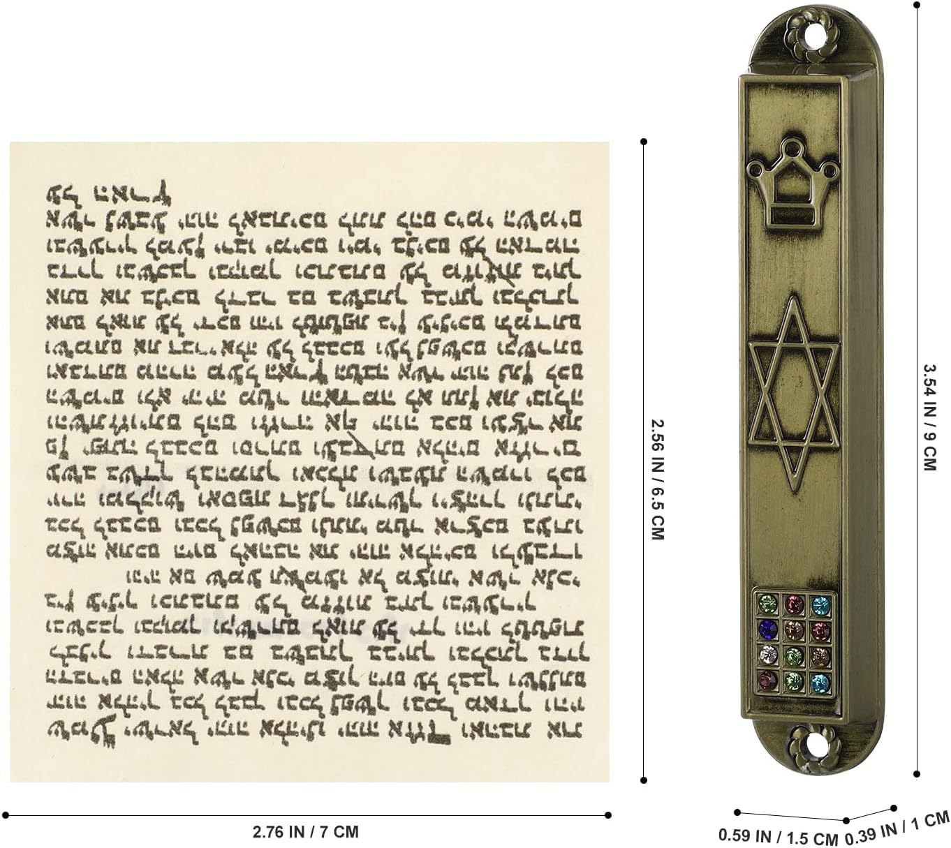 MAGICLULU 5Pcs Metal Mezuzah Scroll Cases