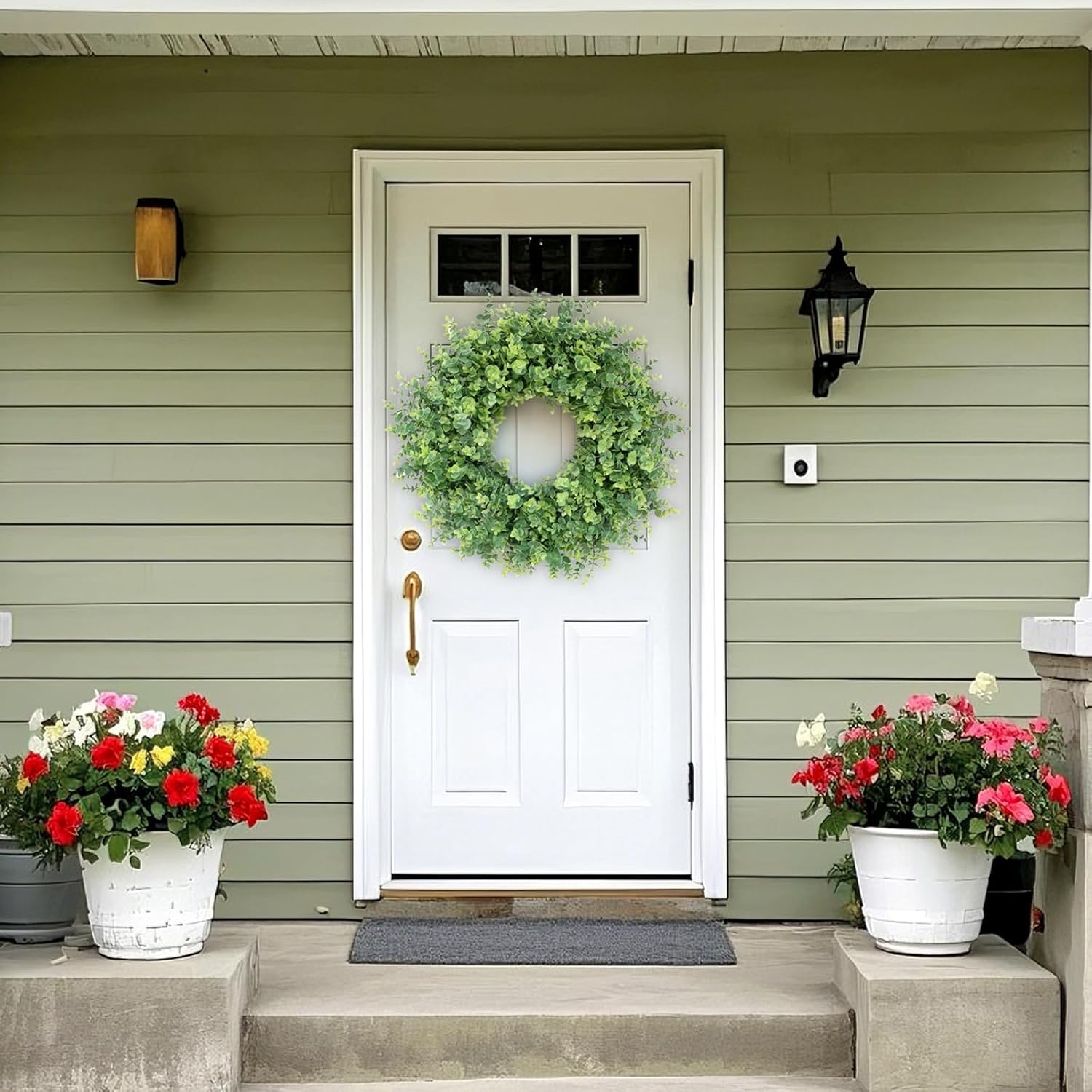 26 Artificial Boxwood Wreath for Front Door Decor