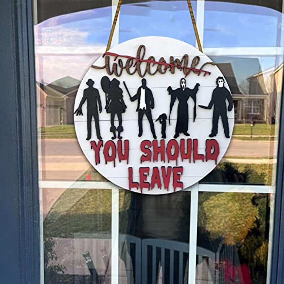 Halloween Horror Welcome Sign for Front Door