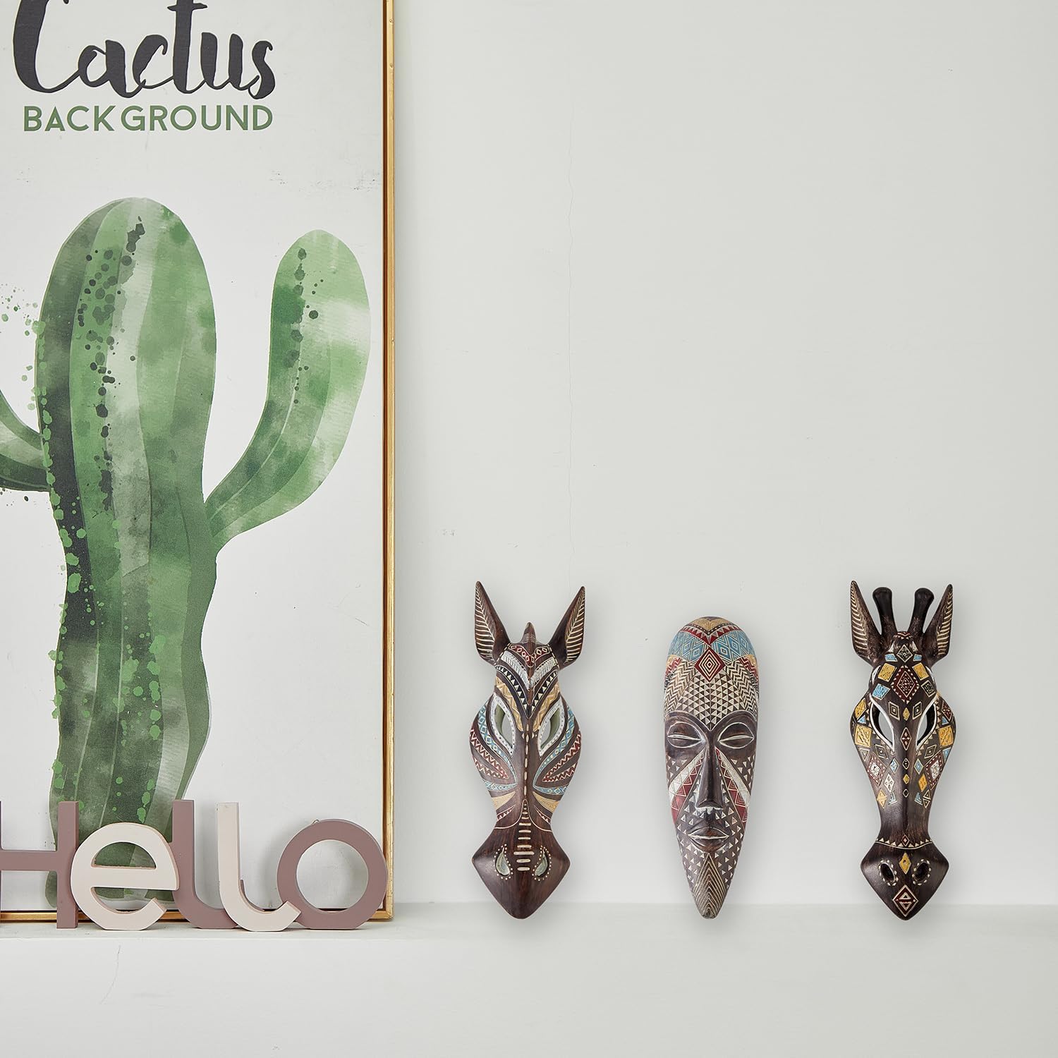 OTARTU African Animal Giraffe Wall Sculpture
