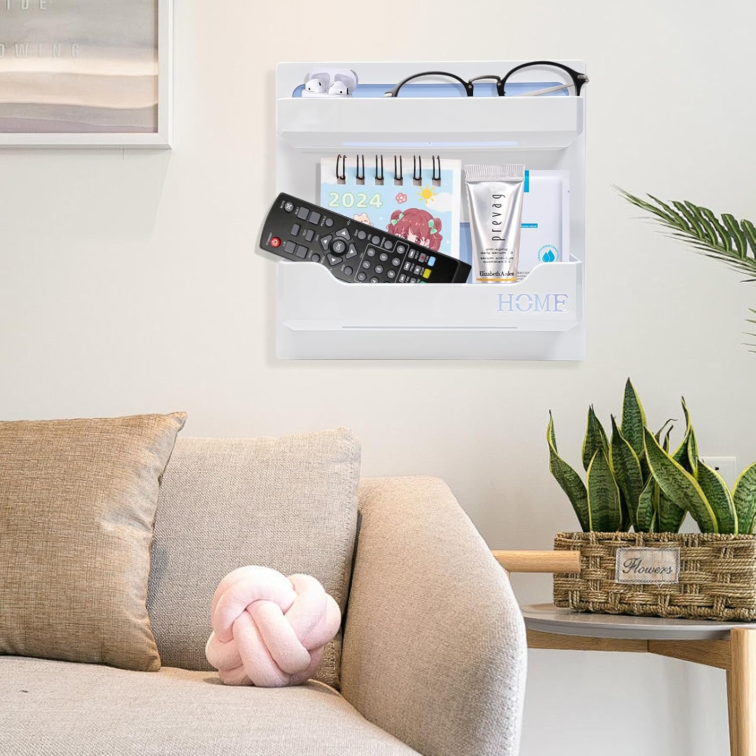 Floating Shelves for Bedside Storage and Organization