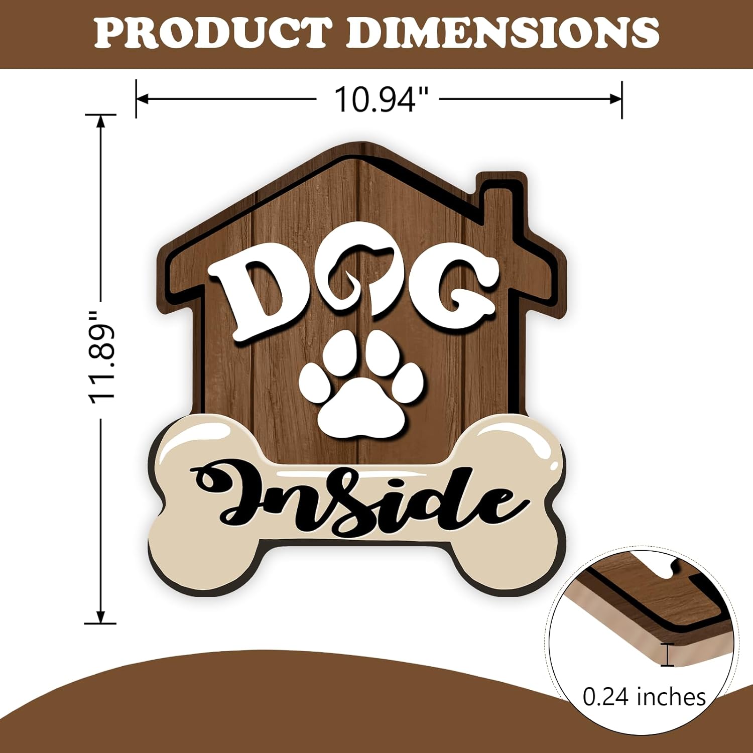 Bolisom Rustic Door Wreath Sign with Paw Prints