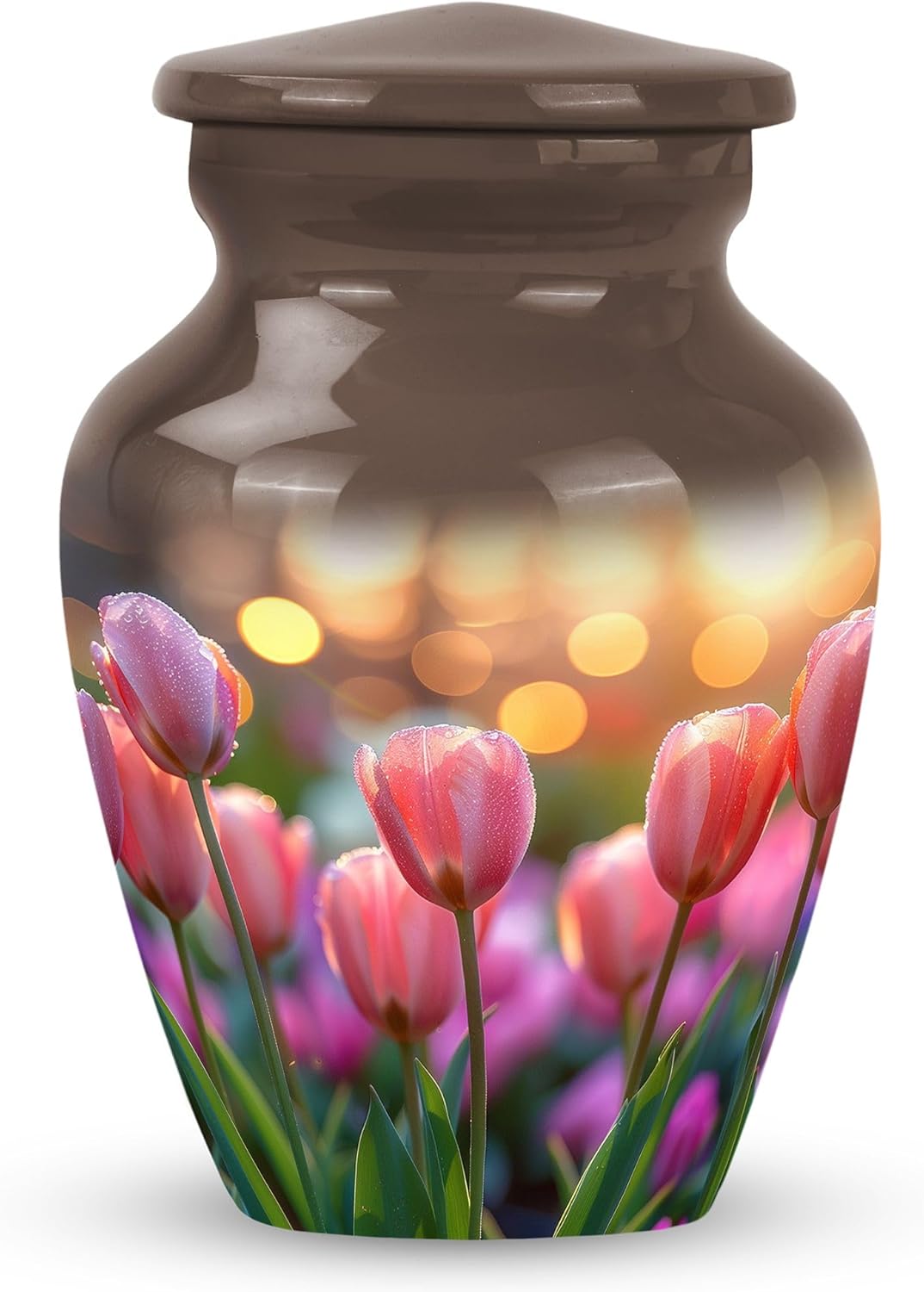 Crimson Solace Tulip Mini Ash Urn - 3 Inch Pack Of 1
