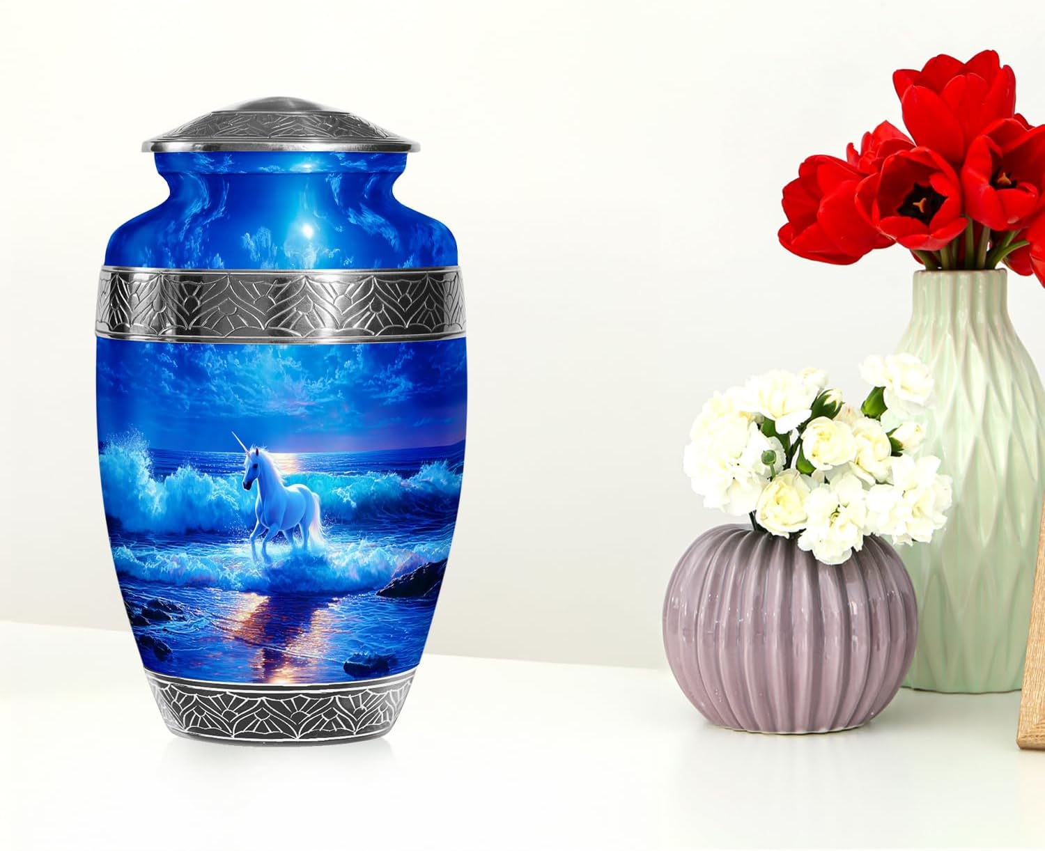 Unicorn Ashes Urn - 10 Inch Cremation Urn for Adults
