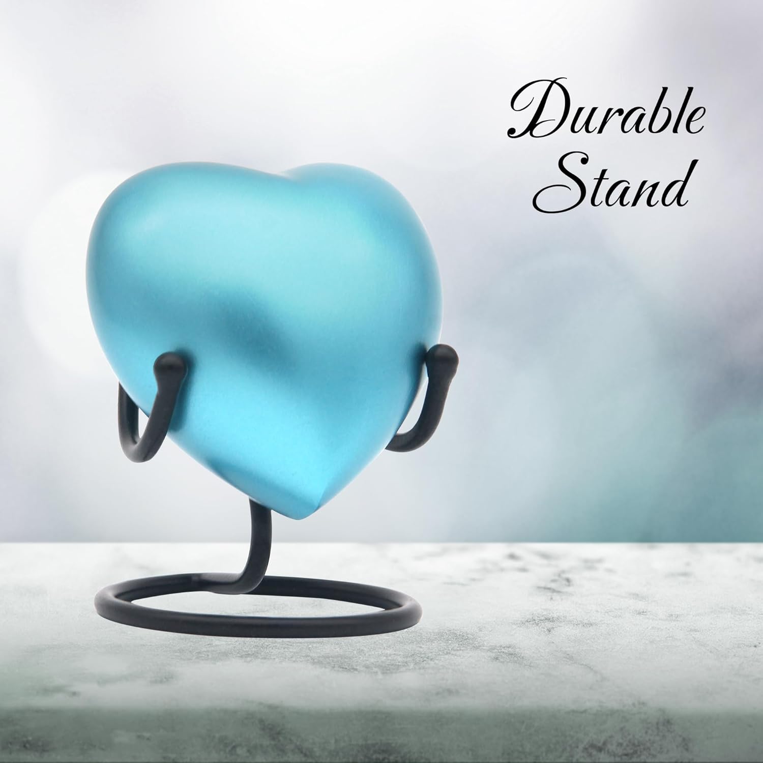 Heart Urn for Human Ashes Small Heart-Shaped Keepsake with Stand