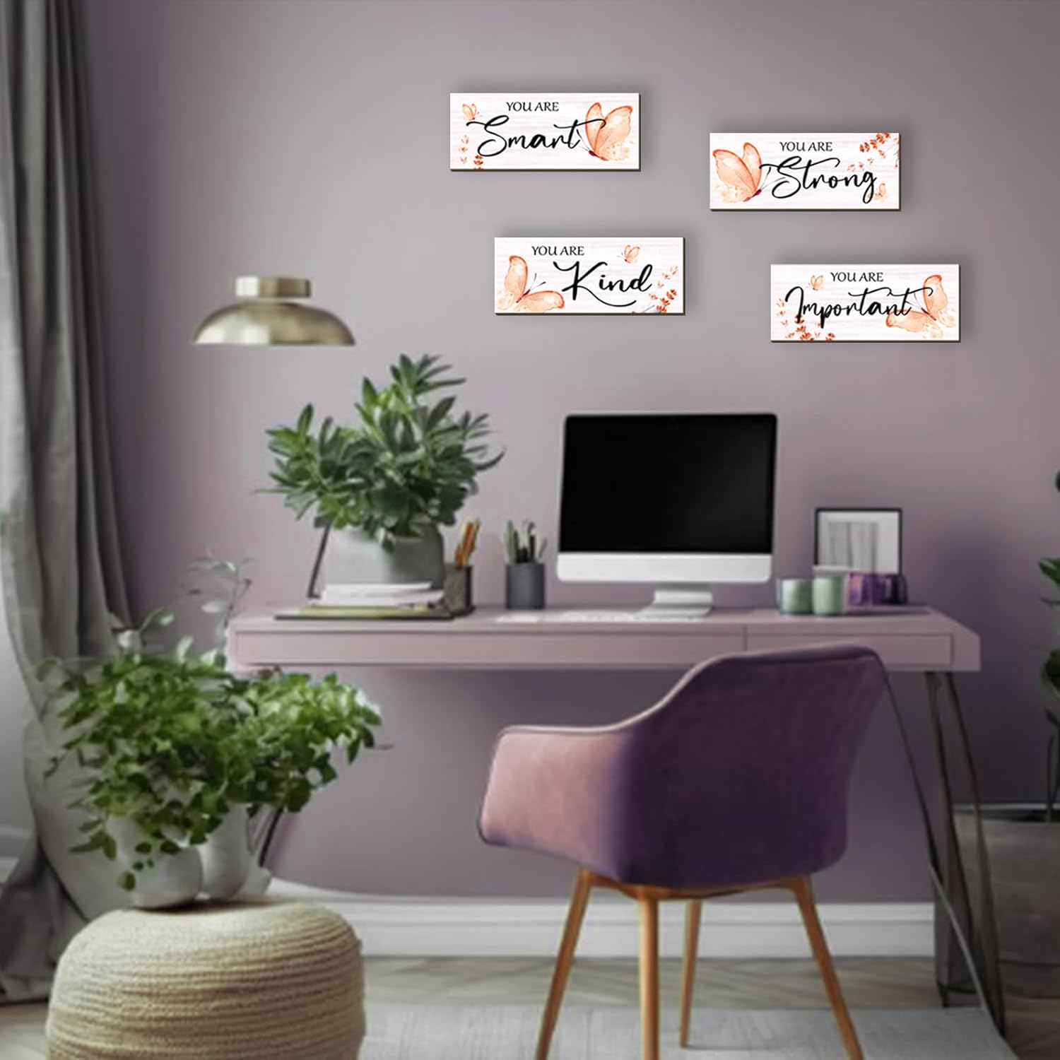 DONFENTHY 4 Pcs Butterfly Wall Decor Set