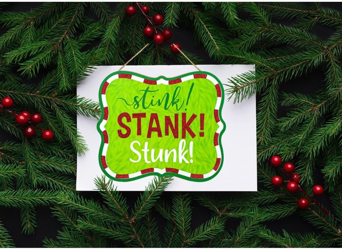 Craig Bachman Stink Stank Stunk 105 Inch Wooden Sign Door Hanger