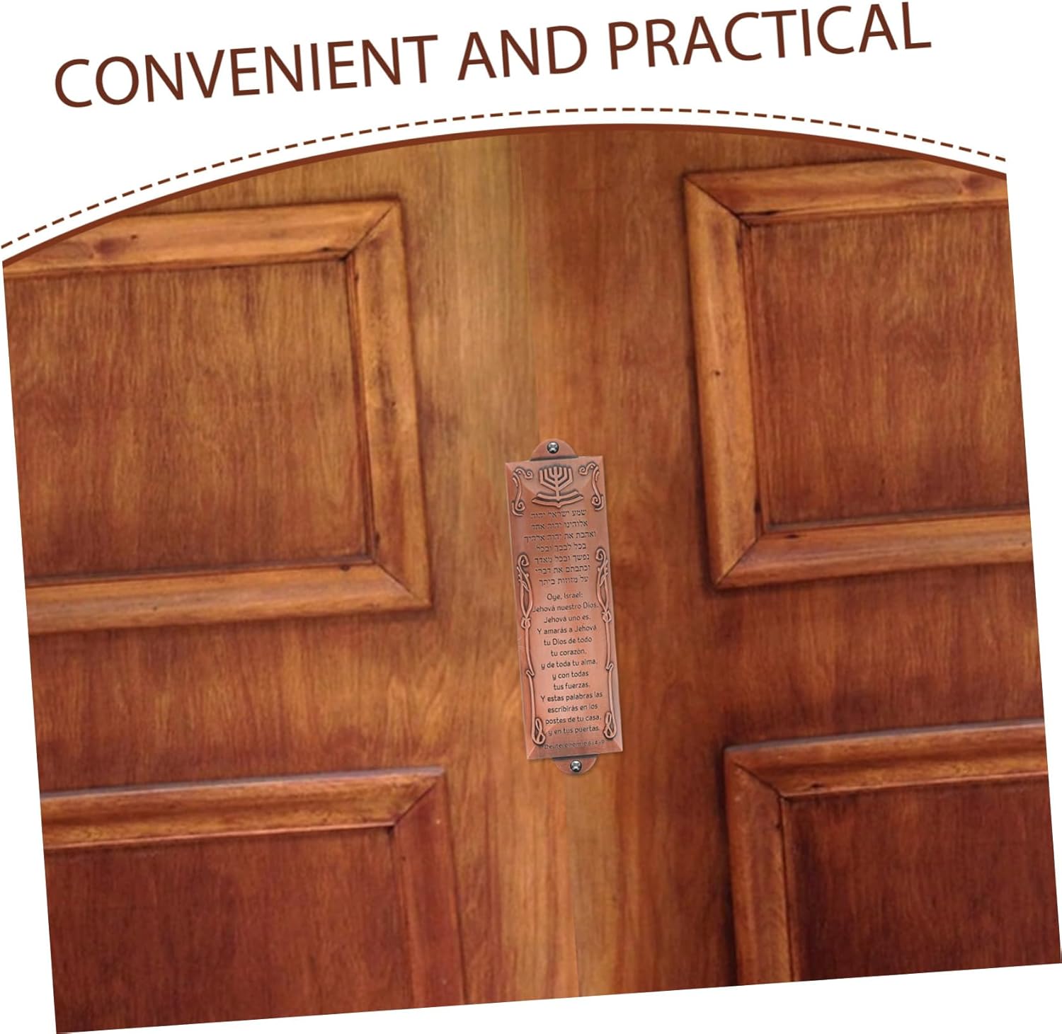 Alipis Spanish Mezuzah Case with Metal Blessing