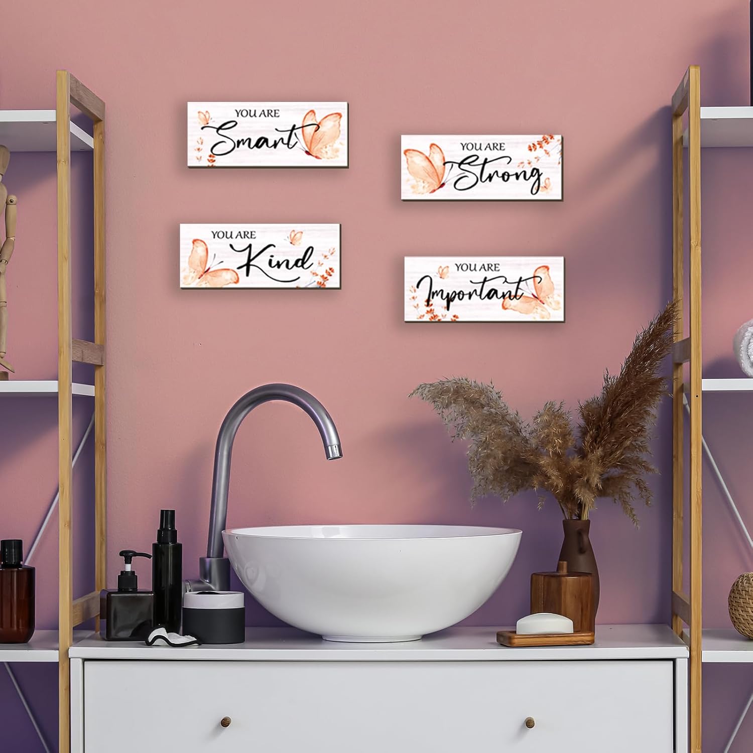 DONFENTHY 4 Pcs Butterfly Wall Decor Set