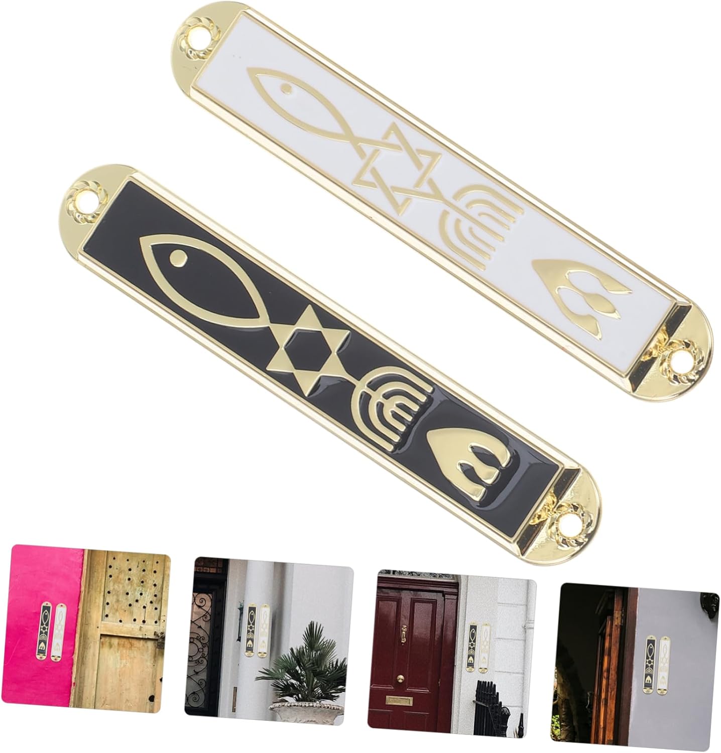 Ciieeo 2pc Door Mezuzah Case Decor
